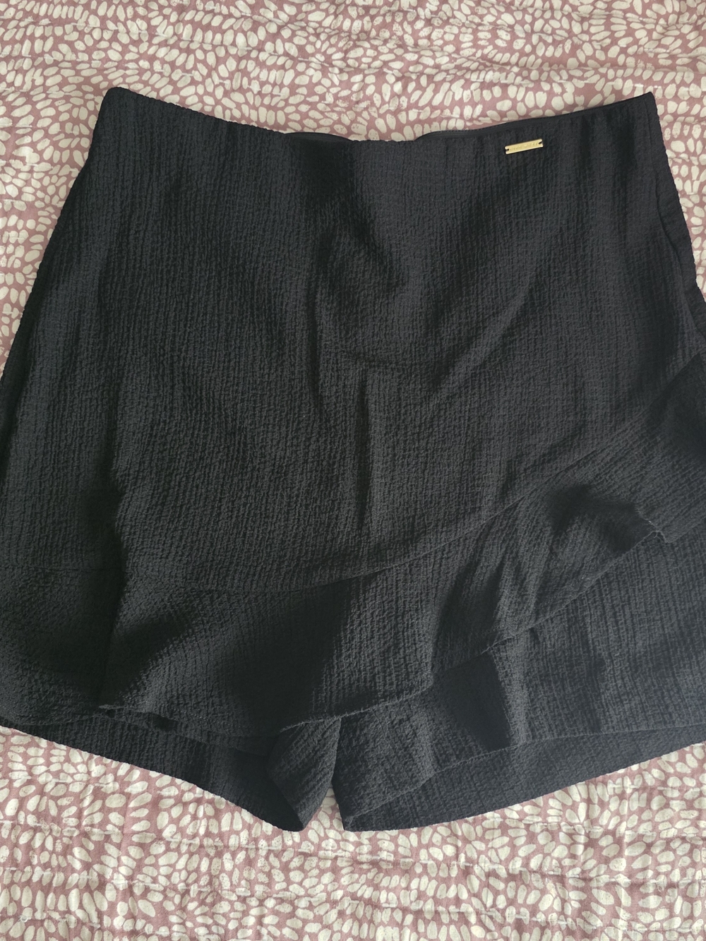 Nine West Black Ruffle Hem Skort